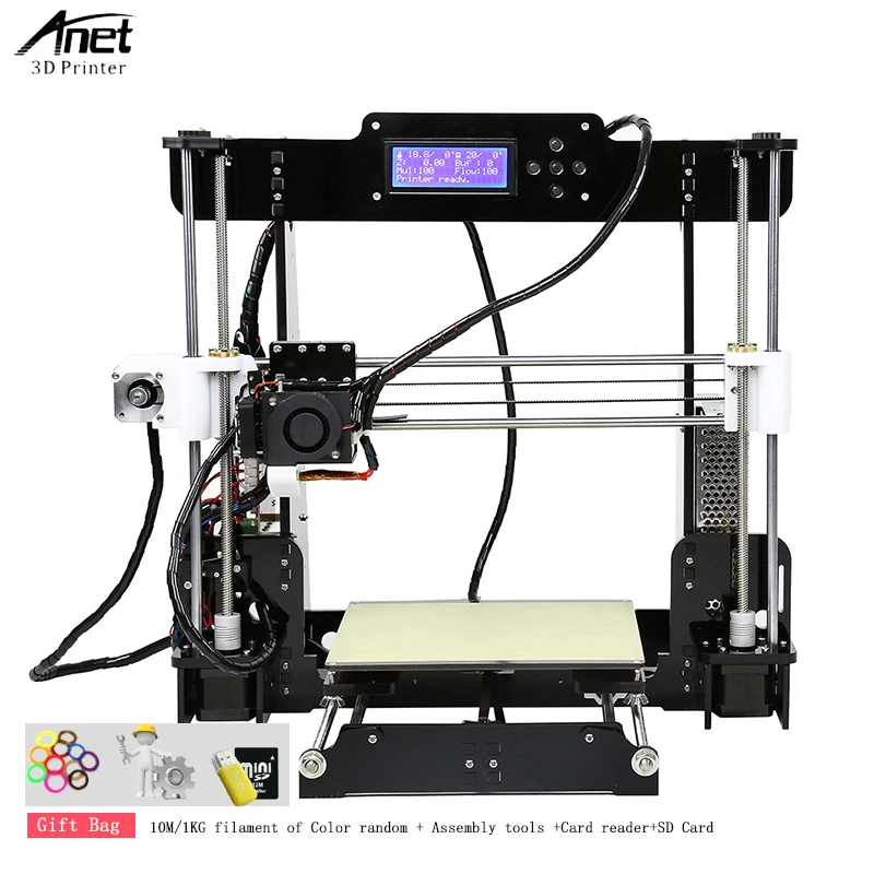 Обновленный комплект для 3D принтера Reprap i3 DIY Anet A8 принтер печатная машина