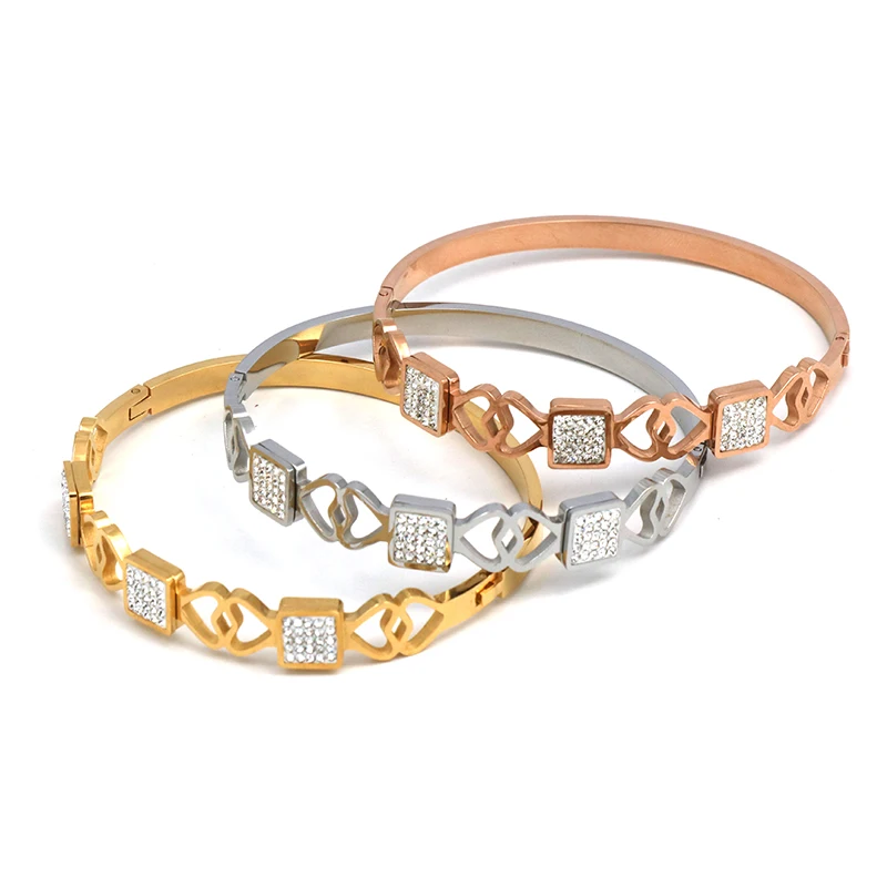 Новинка 2018 модные браслеты из нержавеющей стали браслет для женщин золото
