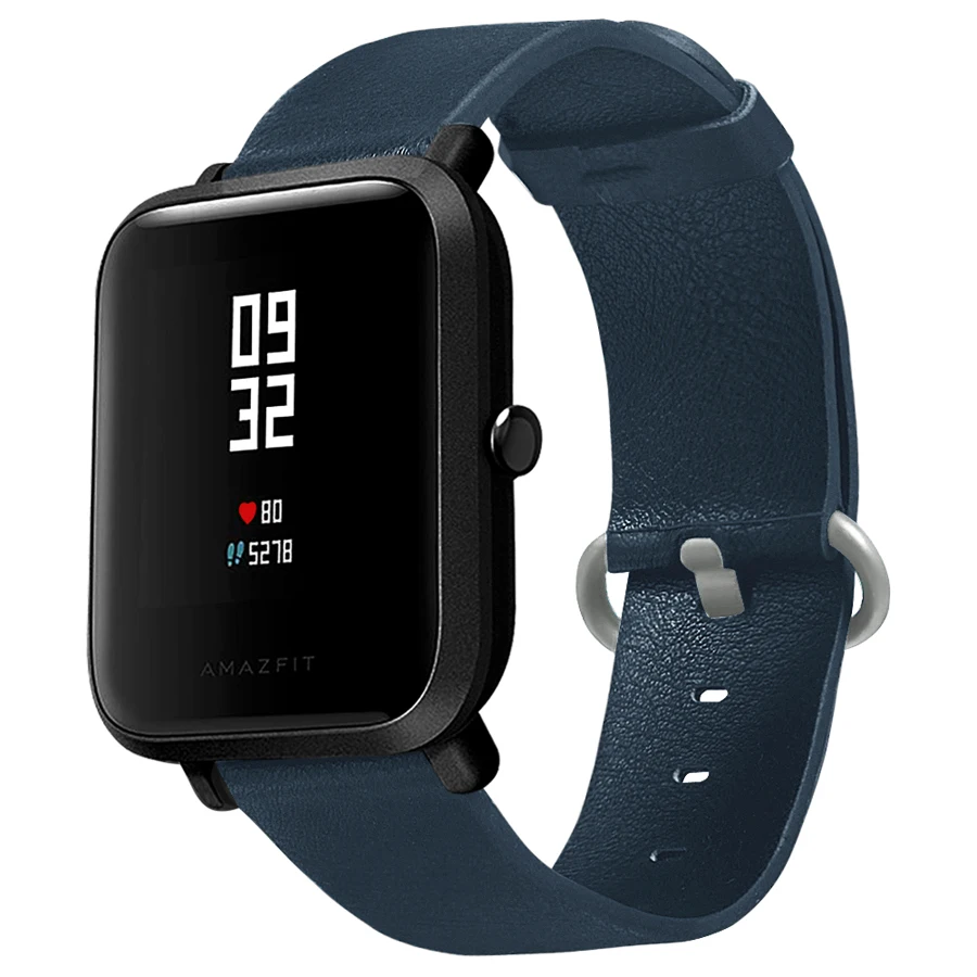 Кожаные умные часы ремешок для Xiaomi Huami Amazfit Bip Youth Watch сменный Браслет