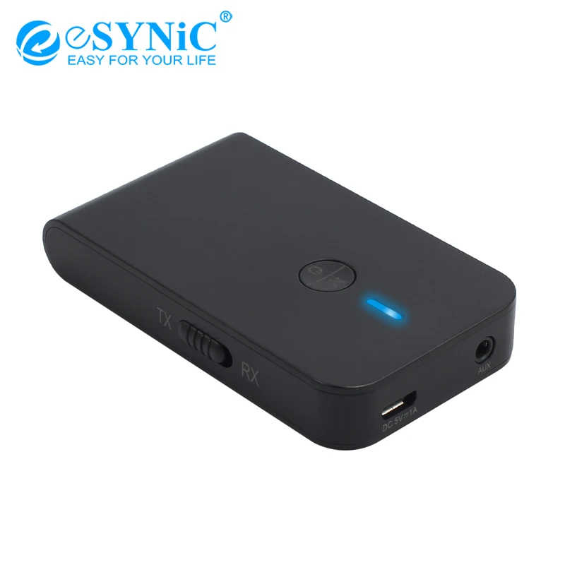 ESYNiC 2 в 1 беспроводной Bluetooth передатчик + приемник для ТВ/ПК/MP3/DVD плеера 3 5 мм стерео