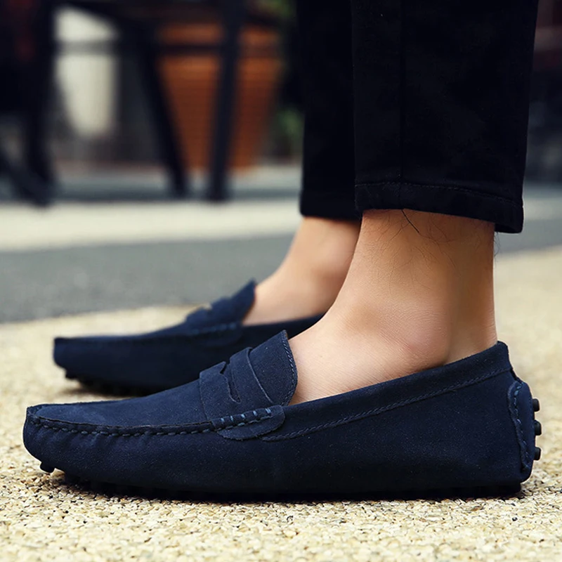Brand Leather Casual Shoes Men Big Size 47 48 49 Men's Pea Soft High Quality Comfortable Driving Zapatillas Hombre | Обувь