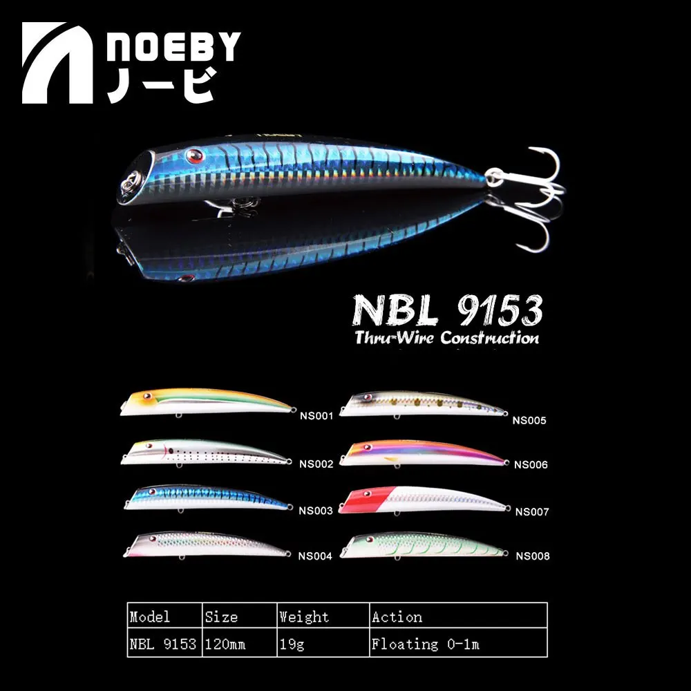 Oringal NOEBY рыболовные приманки NBL9153 Minnow приманка 120 мм 19 г из твердых АБС морской