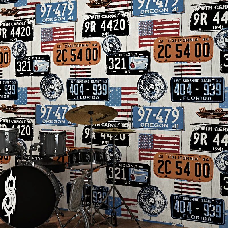 

beibehang Wallpaper roll industrial style personality street painting cafe bar texture vinyl wall papier peint mural 3d digital