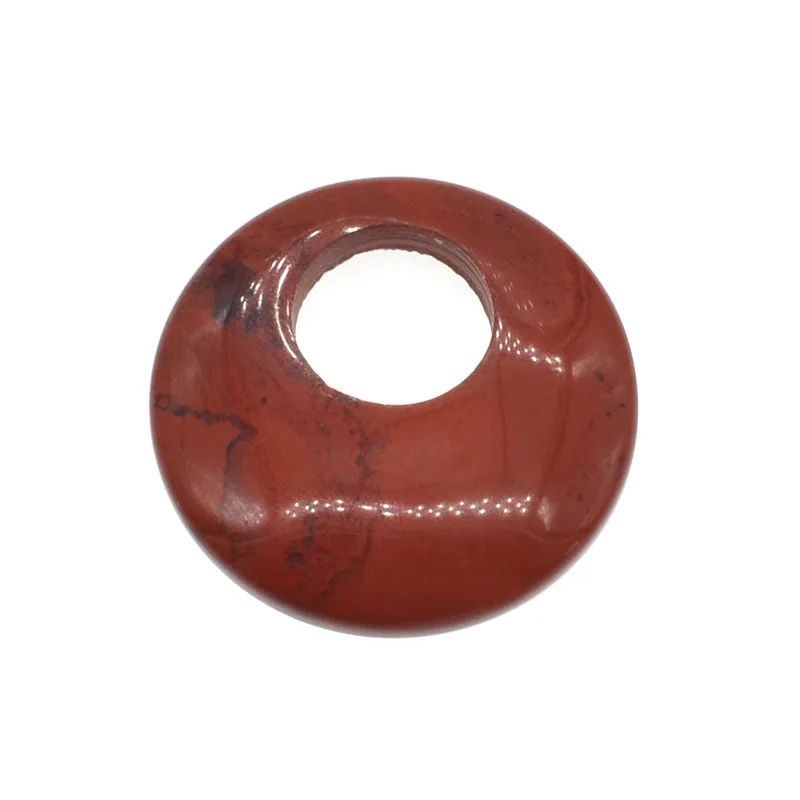 red Jasper SEVENSTONE Мода натуральный камень ожерелья-подвески в виде монет для ювелирных изделий амулеты Ассорти Pierre Naturelle кулон Подарки для женщин - Окраска металла: red Jasper