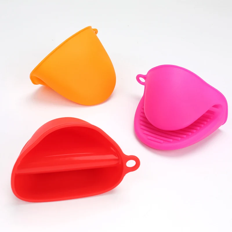 Кухонные Противоскользящие силиконовые перчатки с теплоизоляцией прищепка для