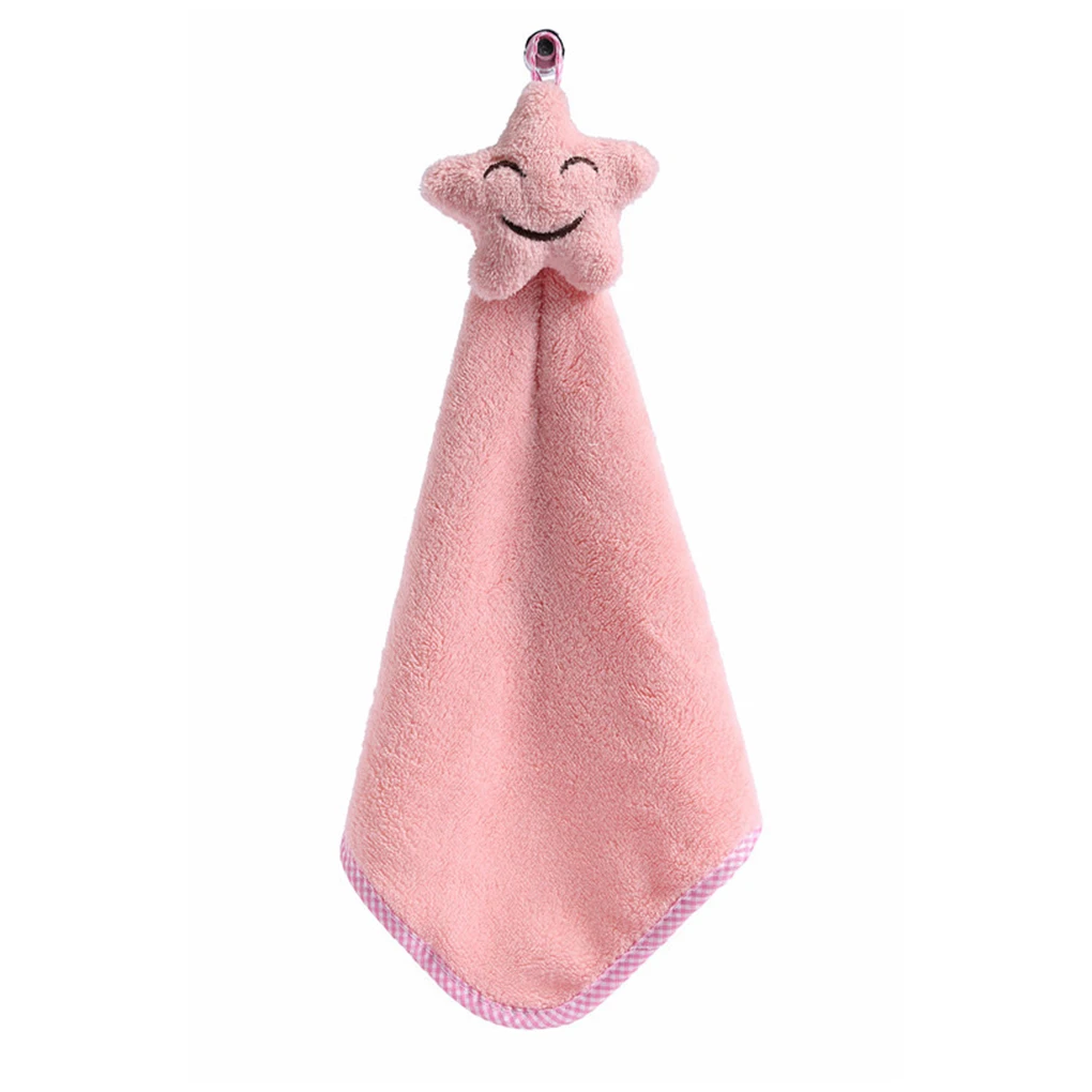 

Cute Baby Nursery Hand Towel Toddler Soft Plush Cartoon Animal Wipe Hanging Bathing Towel For Children Bathroom Baby Towel