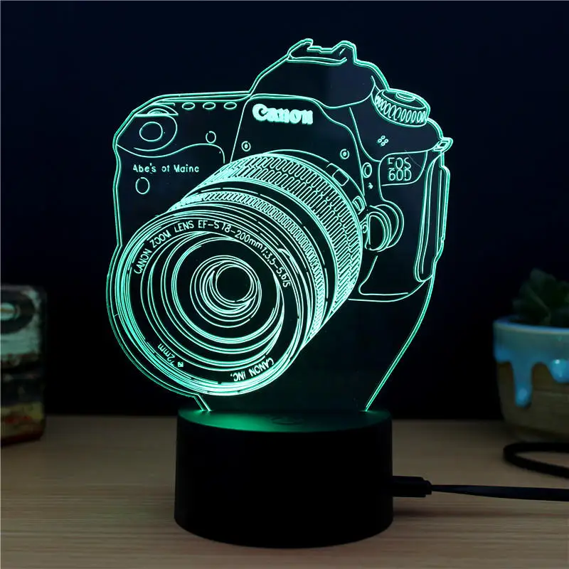 Камера 3D светодиодная световая вывеска акриловые светодиодные вывески домашний
