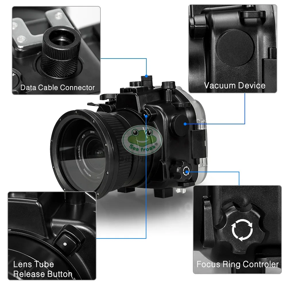 Водонепроницаемый чехол Seafrogs для камеры Sony A7 III A7R M3 28 70 мм 90 16 35 мм|Сумки