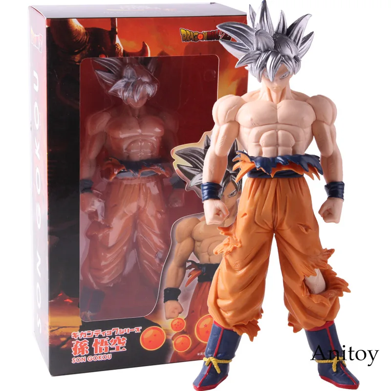 B with retail box Dragon Ball Z Son Gokou Сон Гоку ультра инстинкт/джирен фигурка ПВХ Коллекционная модель игрушки - Цвет: B with retail box
