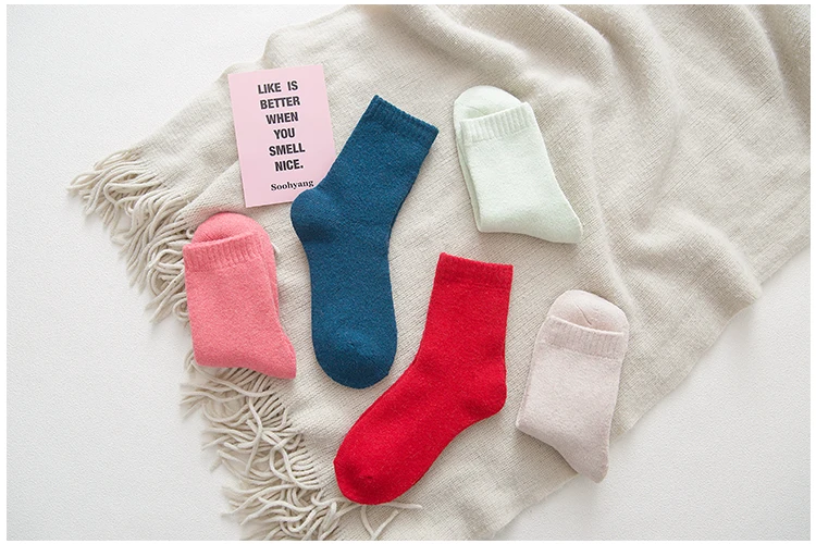 5 пар носков женские осенние и зимние гольфы однотонные носки из 100% хлопка