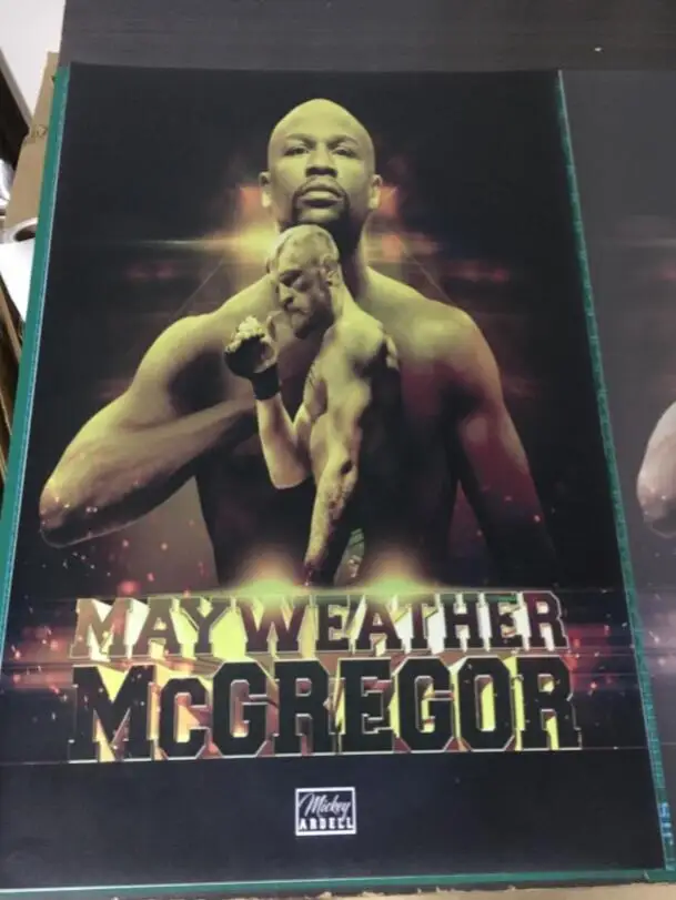 DIY рамка FLOYD MAYWEATHER VS CONOR MCGREGOR бокс матч Спорт Дверь Декор постеры искусство шелк