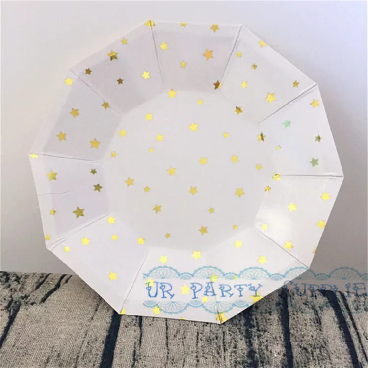 Бесплатная доставка 480 шт. золото Фольга шестиугольник Бумага Таблички день Чай