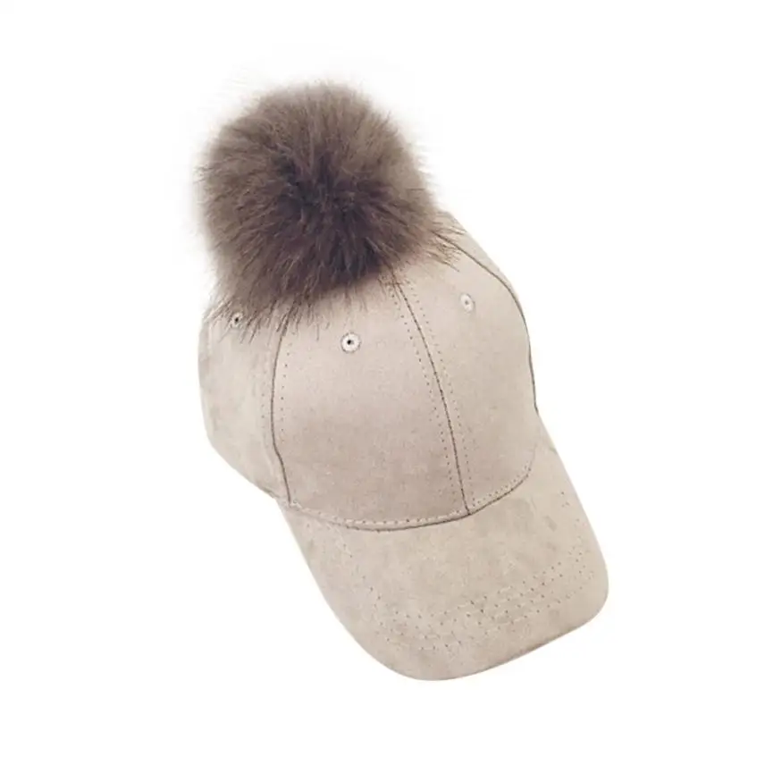 Бейсболка для мужчин и женщин из искусственного меха лисы мягкая зимняя замшевая