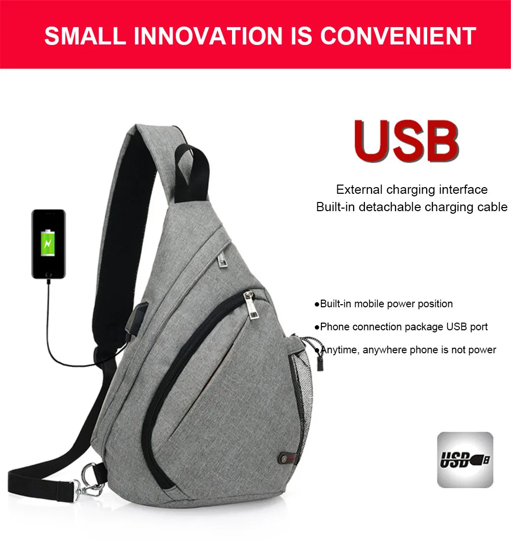 Aelicy USB дизайнерская нагрудная сумка мужская и женская роскошная сумка кошелек Большая вместительная сумка холщовая многофункциональная сумка через плечо для покупок