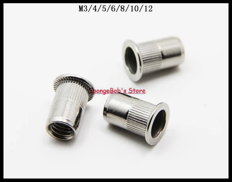 

304 Stainless Steel M3 M4 M5 M6 M8 M10 M12 Metric Thread Insert Rivet Nut Rivnut