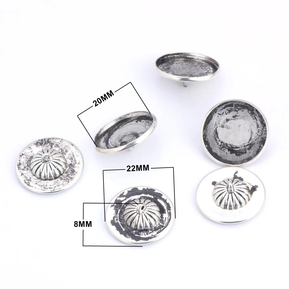 

OlingArt 22MM Plating Tibetan silver 6pcs/lot Metal Pumpkin buckle Caps DIY Jewelry making Connector Cap Wishing bottle