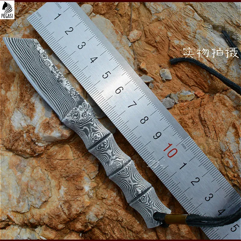 Нож для охоты на открытом воздухе из дамасской стали|Ножи| |