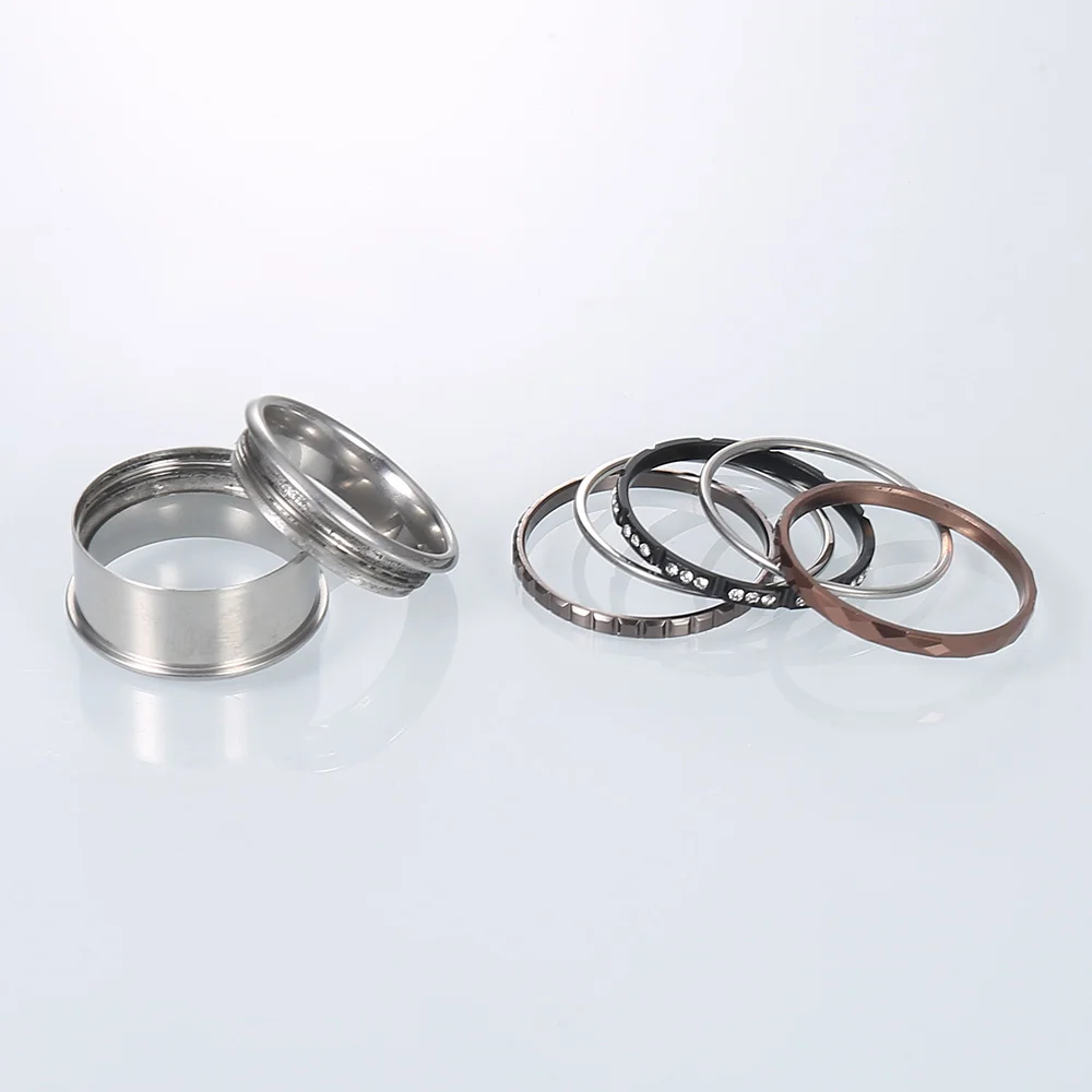 Набор Колец Floya из титана и нержавеющей стали для женщин обручальное кольцо со