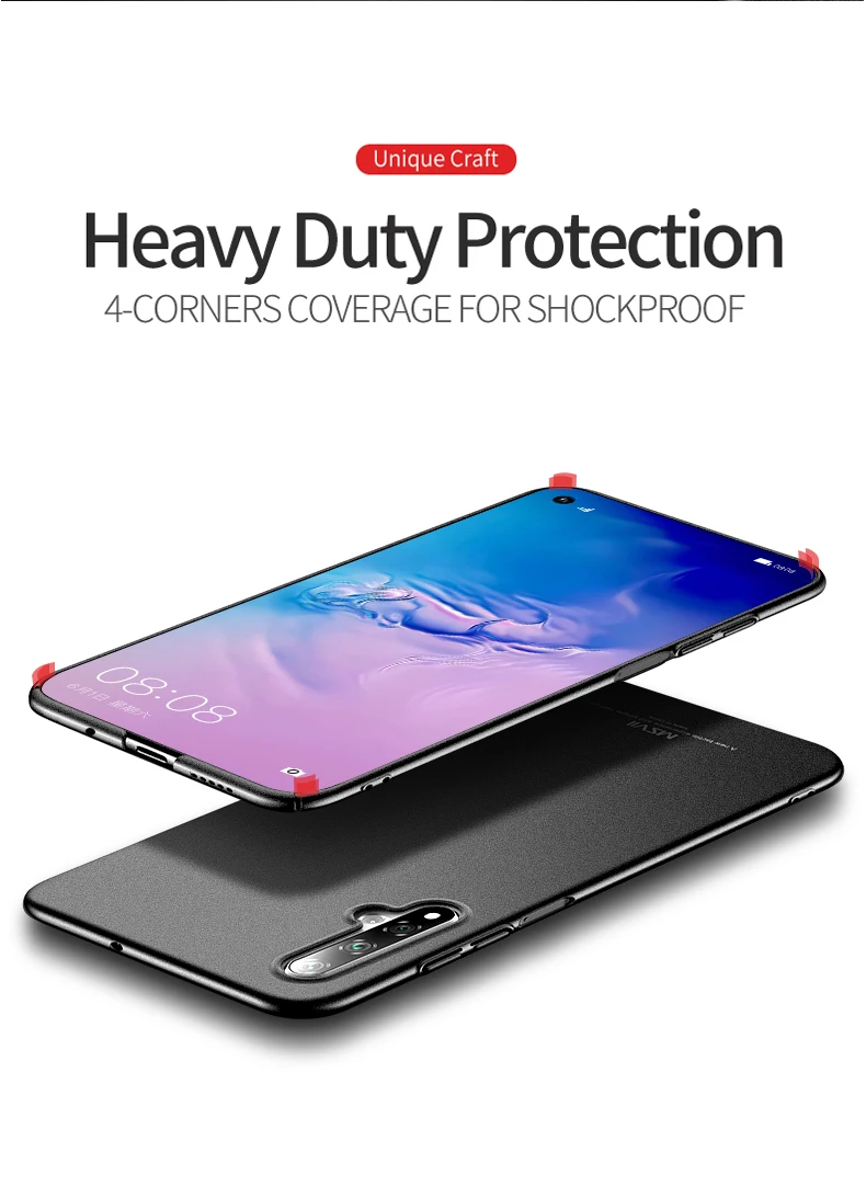 Honor 20 Pro Чехол Msvii Тонкий матовый чехол для huawei Honor 20 10 Lite 20i Чехол Жесткий PC чехол для huawei Honor View 20 V20 чехол s
