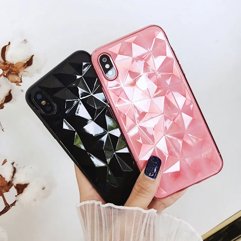 3D Алмазный Роскошный прозрачный мягкий чехол из ТПУ для iPhone 5 5S 6 S 7 8 Plus X Bling задняя