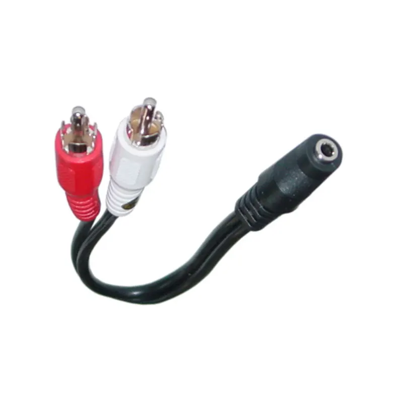 

New Hot 6 inch 2 RCA x Male to 1 x 3.5mm Stereo Female Y-Cable