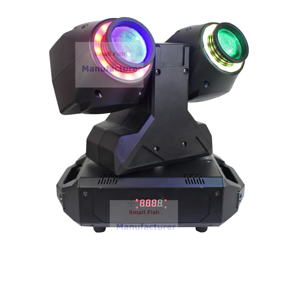 Newest 2X30W RGBW Quad Color LED Moving Head Beam Lights 2X12Pcs Strips 0-100% Linear Dimmer For Xmas Holiday Decorations | Лампы и