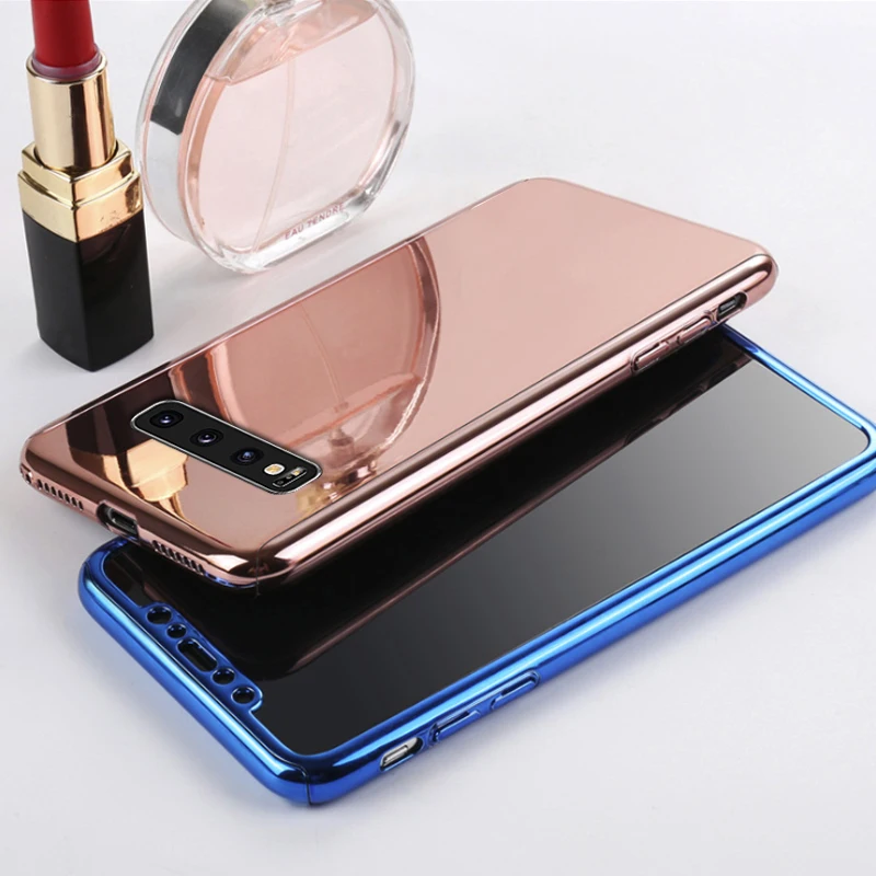 Чехол накладка для Samsung galaxy S10 lite Plus S10Lite с покрытием и зеркалом 360 защитная задняя