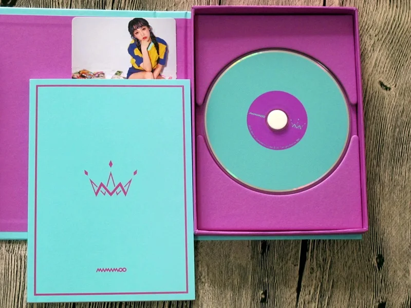 MAMAMOO с автографом 2017 мини альбом Фиолетовый CD корейский + подписанный плакат