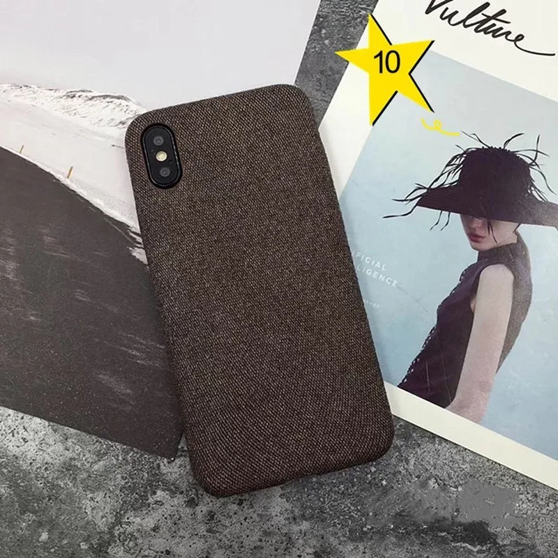 10 Brown Чехол для телефона для iPhone 7 теплая ткань текстура Ультратонкий Мягкий ТПУ силиконовый чехол для iPhone 6 6s 7 8 plus X Xs Чехлы для MAX XR Coque - Цвет: 10 Brown