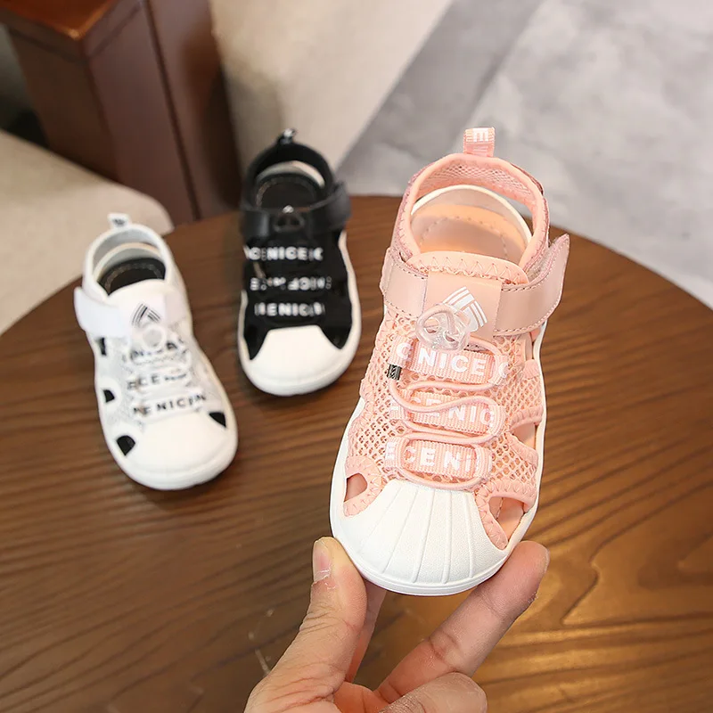 2019 Новые детские обувь мальчиков и Girls'Shell головы пляжная дышащая мягкая подошва