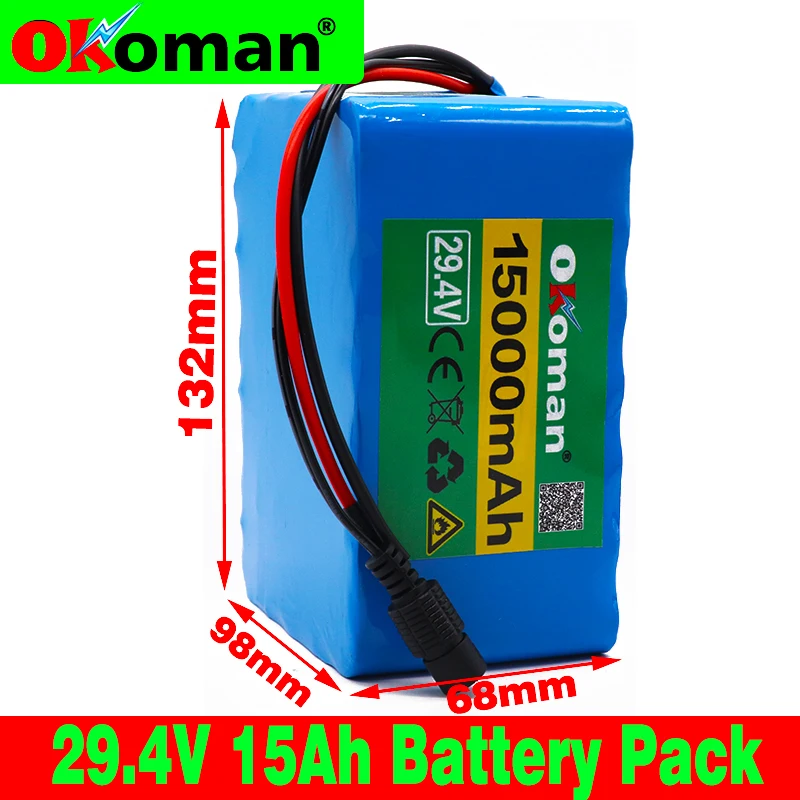 Okoman 7S5P 24 v 15Ah аккумулятор 250 w 29 4 V 15000 mAh литий ионный подходит для инвалидной