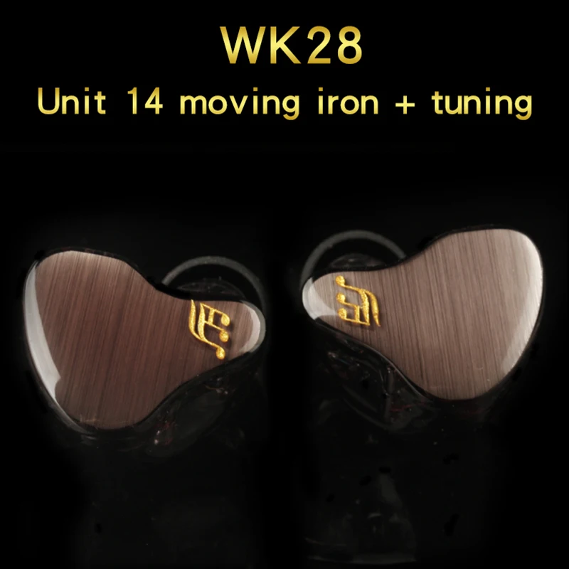Goede Xiaofan WK28 Aangepaste 14 Balanced Armature Ruisonderdrukkende Muziek Oortelefoon Hifi In-Ear Oortelefoon