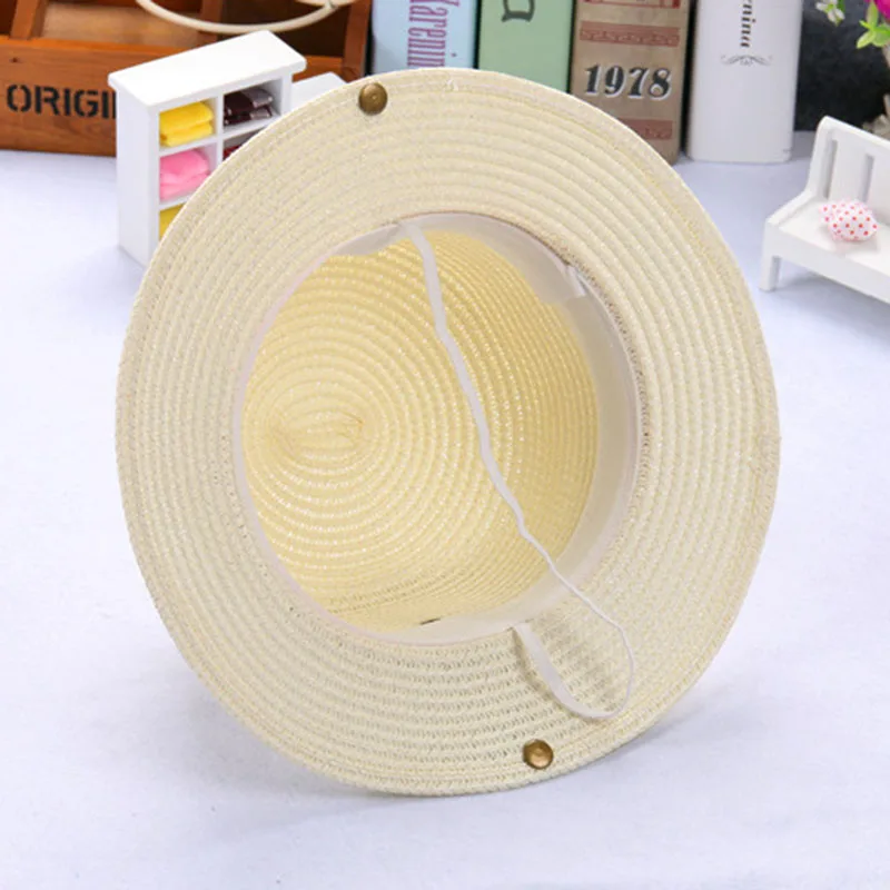 Детская соломенная шляпа с плоской крышей в британском стиле | одежда и обувь