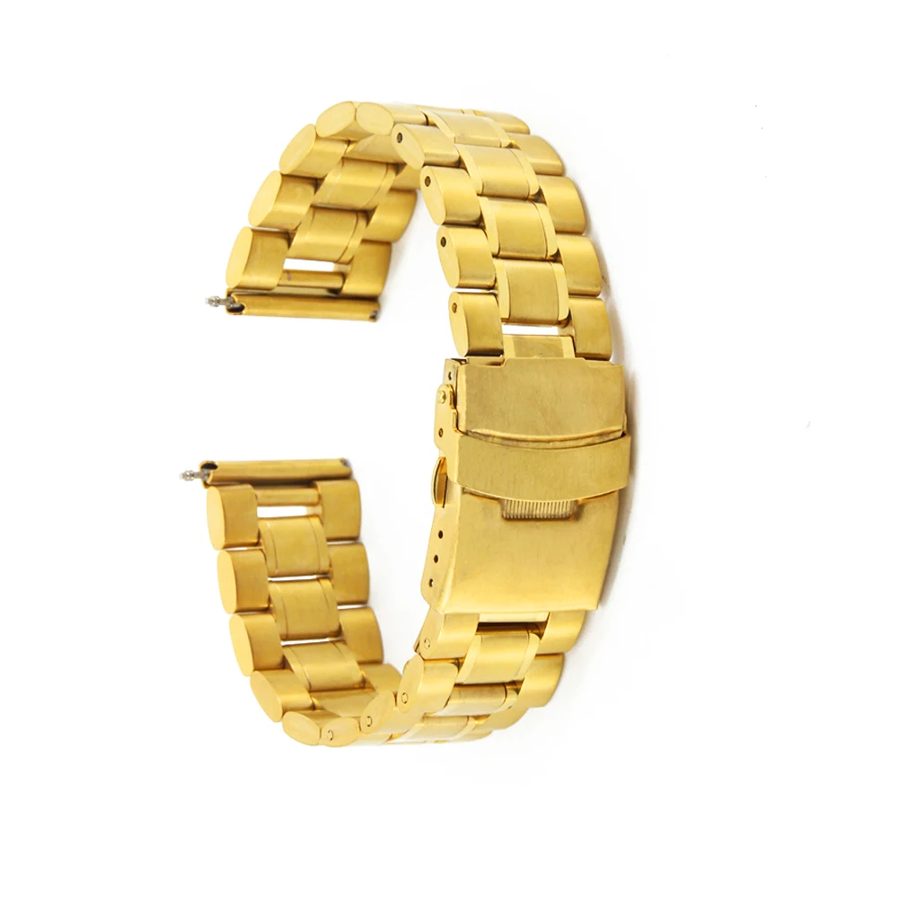 Stainless Steel Watch Band 18mm 20mm 22mm 24mm for Breitling Safety Clasp Strap Loop Belt Bracelet Black Rose Gold Silver + Tool