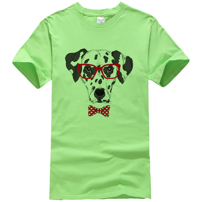 2017 Модная хлопковая Футболка с круглым вырезом и принтом собаки мужские женские
