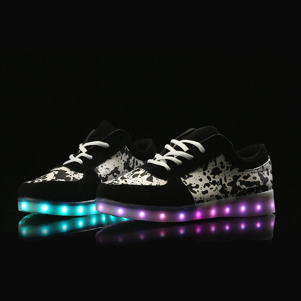 7 цвета Новый женский LED обувь chaussures световой взрослых свет повседневная высокий