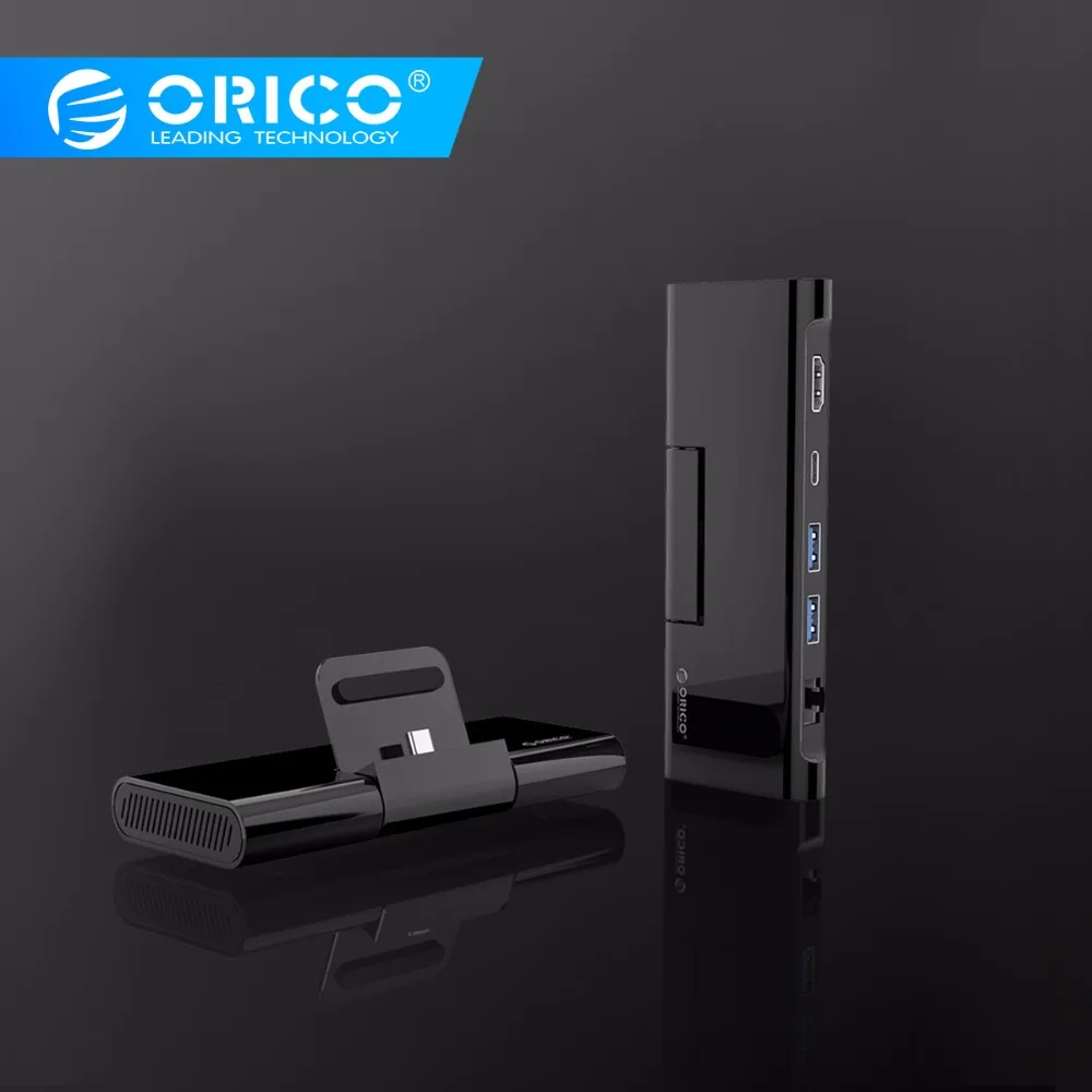 Док-станция ORICO type C с подставкой для телефона зарядное устройство USB C к HDMI RJ45 USB3.0 концентратор для MacBook samsung HUAWEI type C usb-хаб