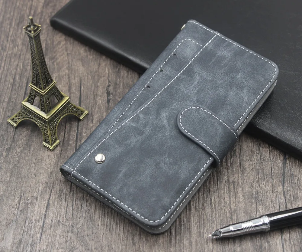 Hot! DEXP B255 Case High quality flip leather phone bag cover For with Front slide card slot | Мобильные телефоны и