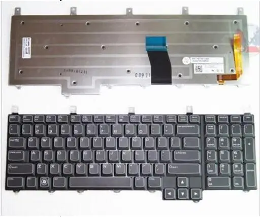 Новая клавиатура для Dell Alienware M17x R4 M18X R1 R2 макет США зеленая/синяя лента|Клавиатуры