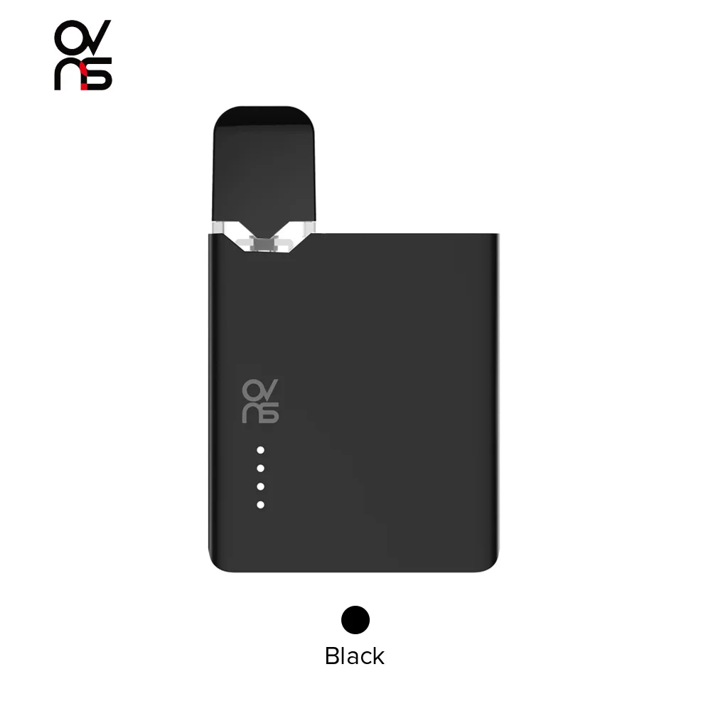 Черный OVNS JC01 Pod Vape комплект 400mAh электронная сигарета 0,7 мл картридж Pod Tank 400mAh 3LED светильник испаритель VS calibren комплект - Цвет: Черный