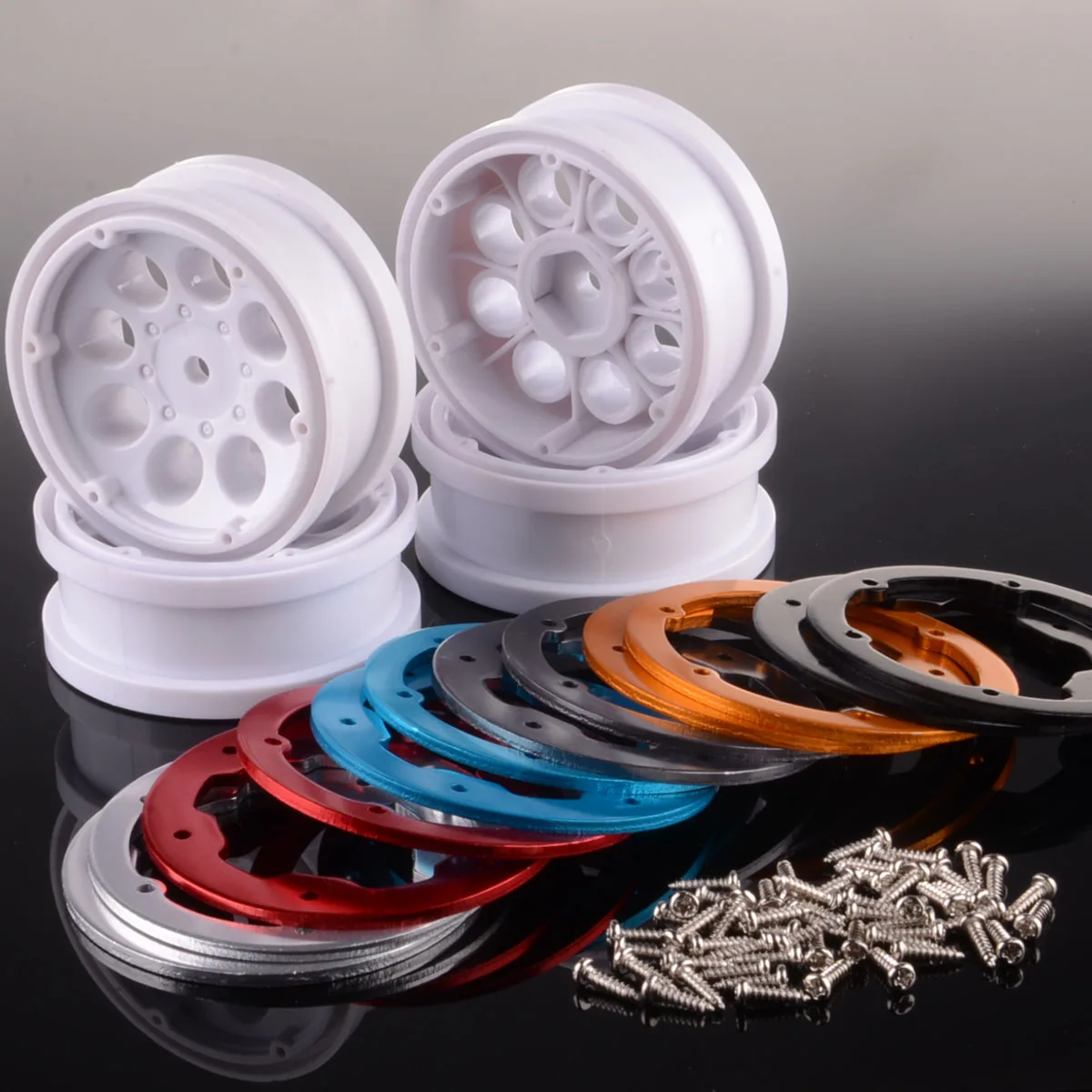 

4PCS RC Model Car Wheel Rim Combined For 1/10 Rock Crawler SCX10 4030