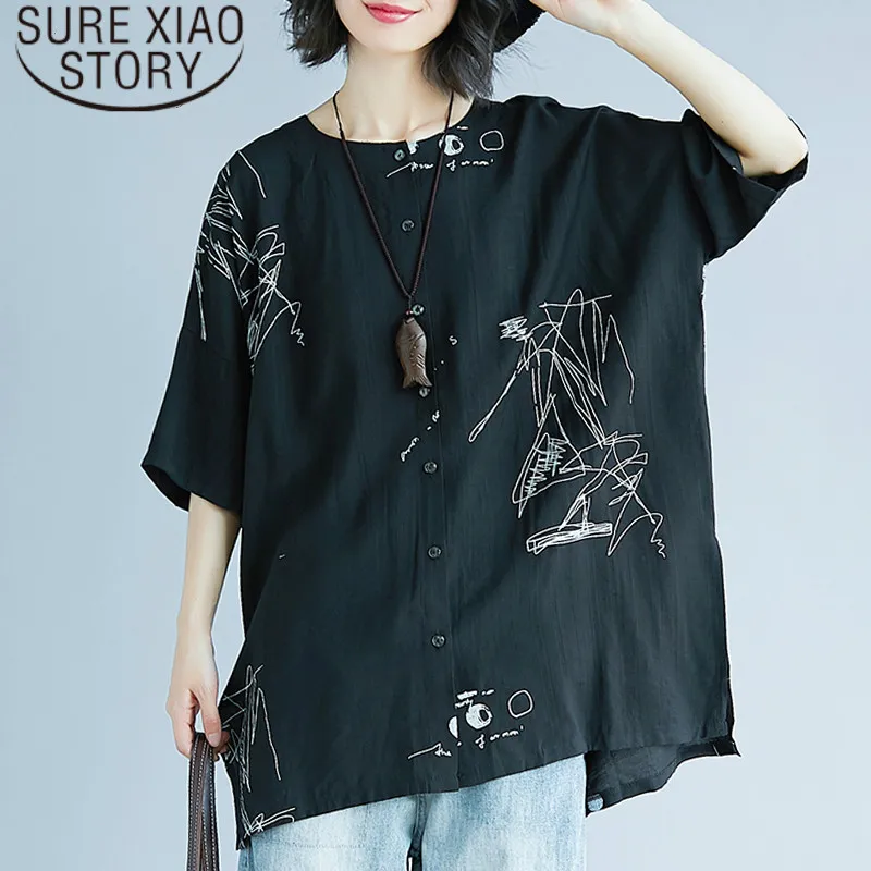 

Blusas mujer de moda 2021 размера плюс, женские топы, топы с короткими рукавами свободного кроя с принтом женские блузки рубашки женские топы и блузки ...