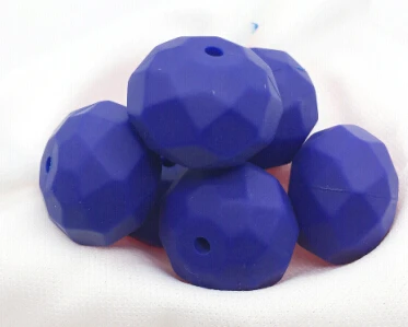 navy blue 50 шт./лот, Детские Силиконовые счеты, бусины 20 мм, прорезыватели для зубов, силиконовые бусины для прорезывания зубов - Цвет: navy blue