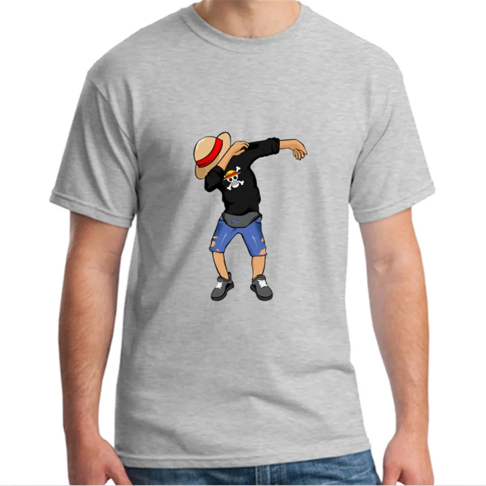 2018 модная цельная футболка мужская с аниме коротким рукавом Luffy One Dab косплей Топы