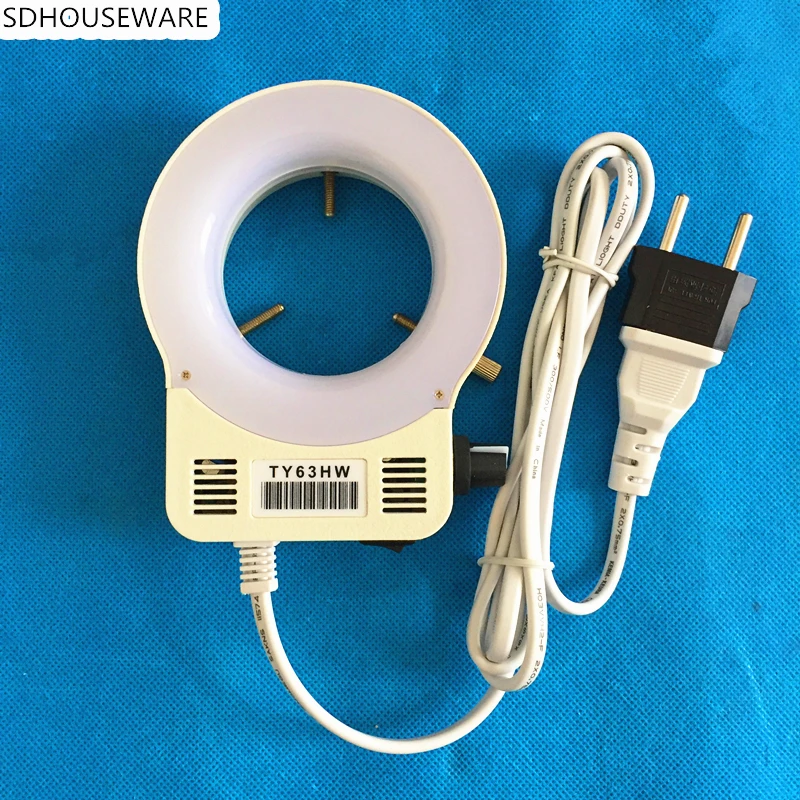 Ring Light 60 mm Aperture LED Warm White Lights Adjustable Brightness Microscope Source Low Heat Long Life Industrial Lamp | Освещение
