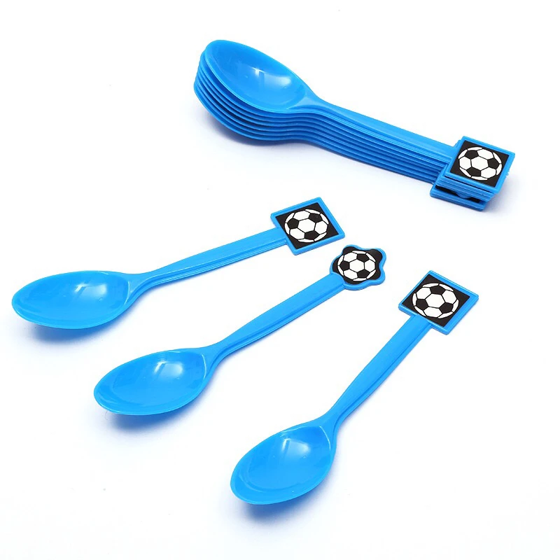 1bannar+10invitation card+10spoons+10forks+10cups+10plates football disposable Birthday Party DecorationParty Supplies | Дом и сад