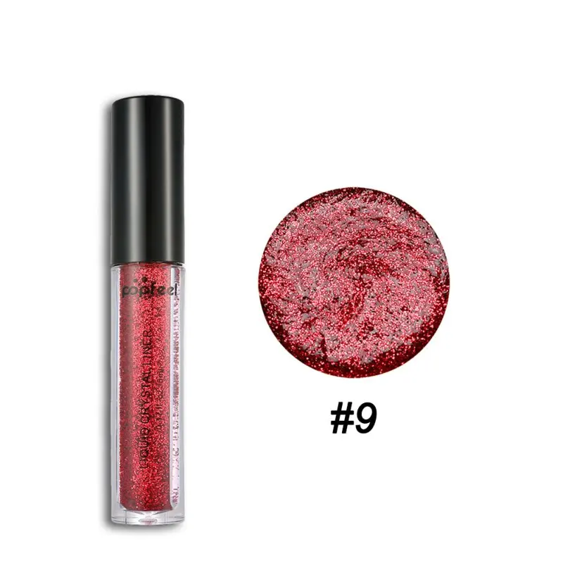 9 Алмазный Блеск Тени для век Косметическая пудра жидкости в Shimmer Metallic тени для век Косметика Макияж Инструменты Красота - Цвет: 9