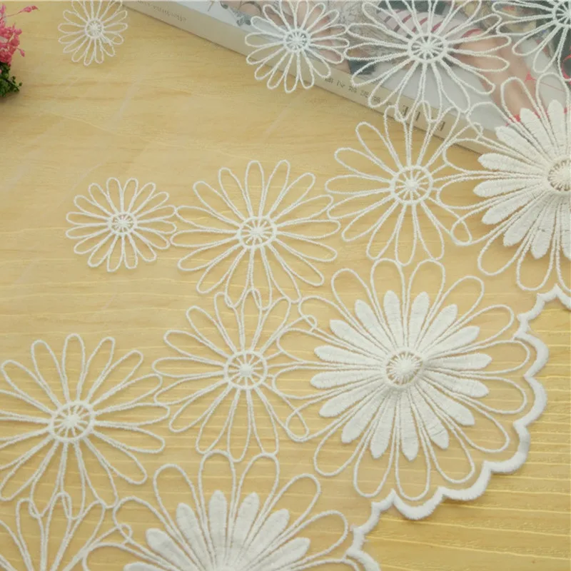 2 ярда африканская кружевная ткань белый новый продукт пряжа из чистого хлопка с