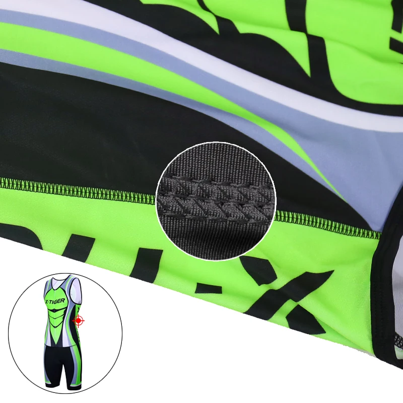 X-Tiger велосипед для триатлона Ropa De Ciclismo Maillot верхняя одежда эластичная компрессионная губка подкладка без рукавов Велоспорт Джерси