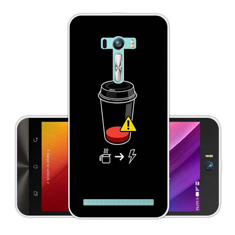 Силиконовый чехол для Asus Zenfone Selfie ZD551KL мягкий ТПУ телефона 5 дюйма чехлы Marbles